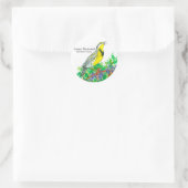 Sticker Rond Oregon Meadowlark Grape Watercolor Journal (Sac)