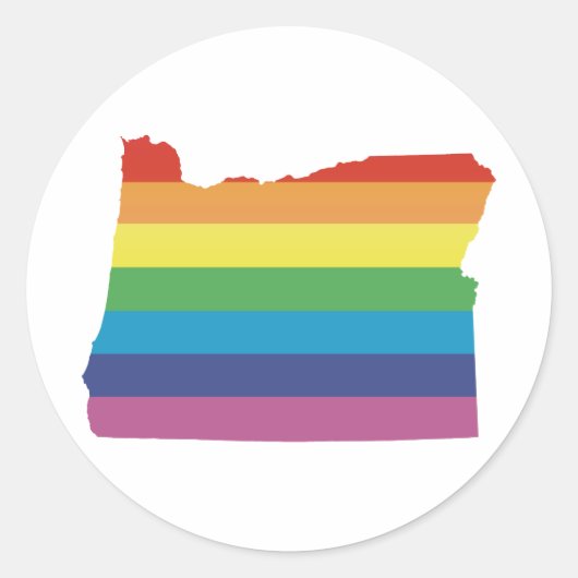 Sticker Rond oregon pride. (Devant)