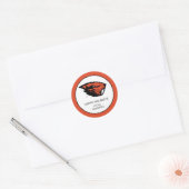 Sticker Rond Oregon State Beavers | Tête de castor (Enveloppe)