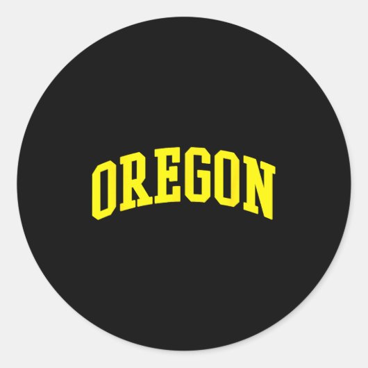 Sticker Rond Oregon - Throwback Design - Clic (Devant)