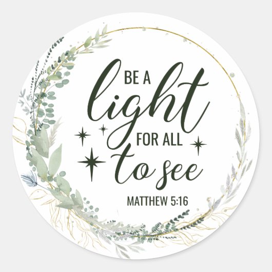 Sticker Rond Oreiller à lancer chrétien/biblique (Devant)