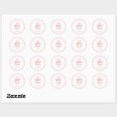 Sticker Rond Oreilles de lapin de Pourim joyeux (Feuille)