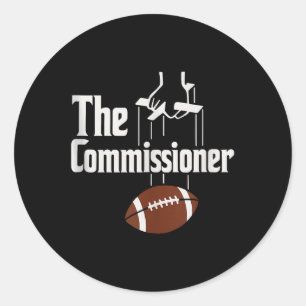 Sticker Rond Organisateur de Fantasy Football Fête de Draft Ffl