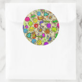 Sticker Rond Organismes de laboratoire microscopique amusants (Sac)