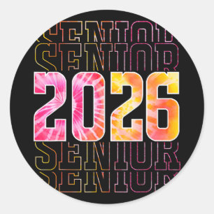 Sticker Rond Orgueilleux senior 2026 remise de diplôme lycée ho