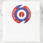 Sticker Rond Orientation de réaction cibles de mode rétro (Sac)