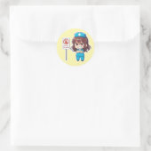 Sticker Rond Original Chibi Nurse 2.0 - Focus Mode (Sac)