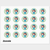 Sticker Rond Original Chibi Nurse 2.0 - Pulse of Joy (Feuille)