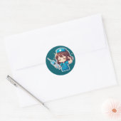 Sticker Rond Original Chibi Nurse - Medical Power (Enveloppe)