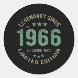 Sticker Rond Original depuis 1966 Cadeau d'anniversaire légenda