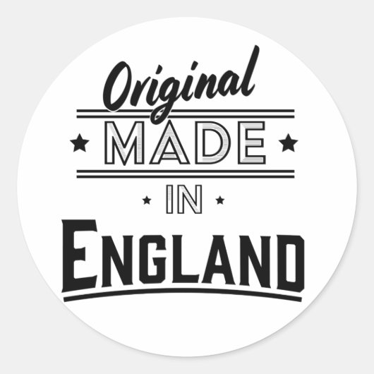 Sticker Rond Original Fabriqué en Angleterre (Devant)