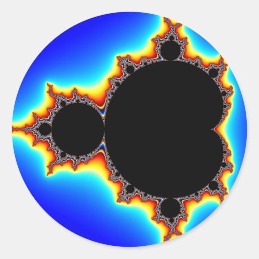 Sticker Rond Original Mandelbrot Set 03 - Fractal (Devant)