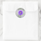 Sticker Rond Origine d'aquarelle violette dahlia (Sac)