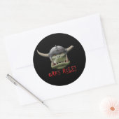 Sticker Rond Orks Rule ! (Enveloppe)