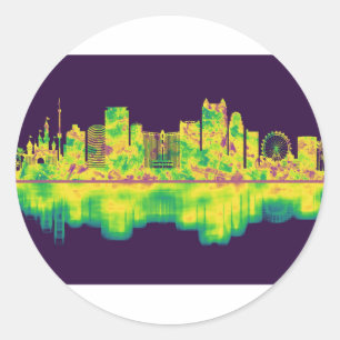 Sticker Rond Orlando Florida Skyline