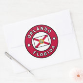 Sticker Rond Orlando Floride (Enveloppe)