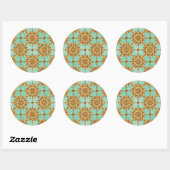 Sticker Rond Ornamental (Feuille)