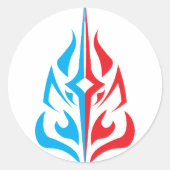 Sticker Rond Ornamental Floral Design (Devant)