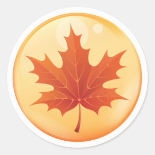 Sticker Rond Ornat Canadien