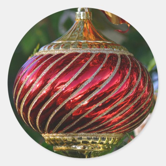 Sticker Rond Ornement de Noël (Devant)