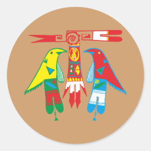 Sticker Rond Ornement Indien Native American