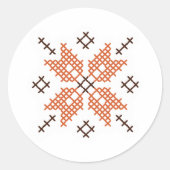 Sticker Rond Ornement populaire ukrainien (Devant)