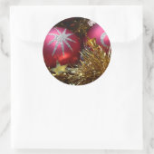 Sticker Rond Ornement rouge (Sac)