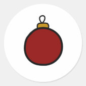 Sticker Rond Ornement rouge personnalisable (Devant)