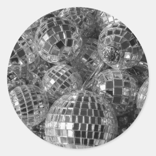 Sticker Rond Ornements Disco Ball (Devant)