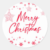 Sticker Rond Ornements Flacons de neige de Noël (Devant)