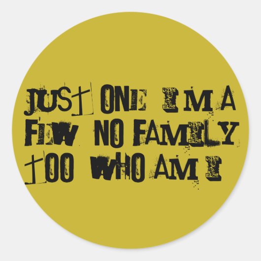 Sticker Rond Orphan Black SESTRA phrase de passe (Devant)