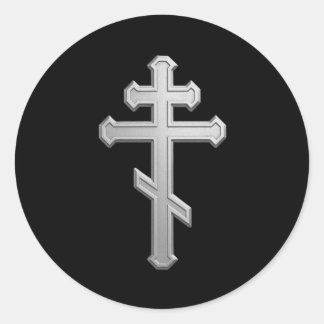Sticker Rond Orthodox cross