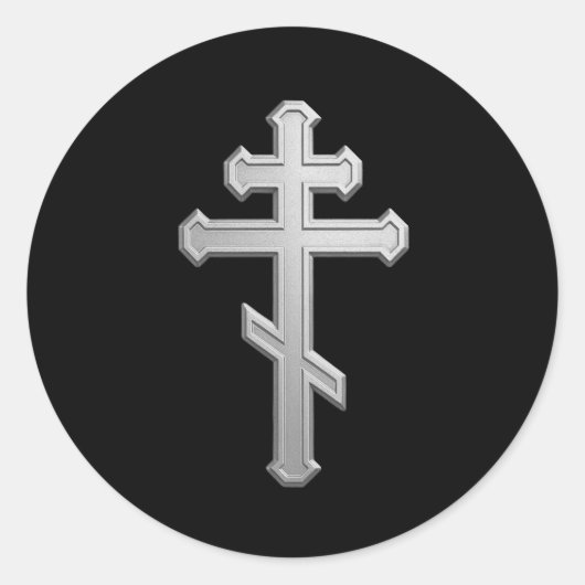 Sticker Rond Orthodox cross (Devant)
