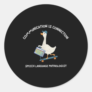 Sticker Rond Orthophoniste La Communication Est Un Lien
