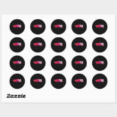 Sticker Rond Orthophoniste Saint-Valentin (Feuille)