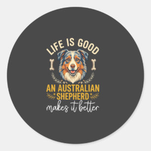 Sticker Rond Os Australien Bonne Vie Bone de chien de berger