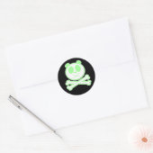 Sticker Rond Os croisé Panda - Vert (Enveloppe)