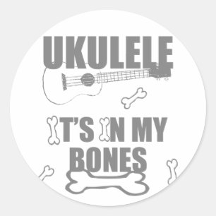Sticker Rond Os d'ukulélé