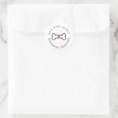 Sticker Rond Os en forme d'autocollant avec un cœur (Sac)