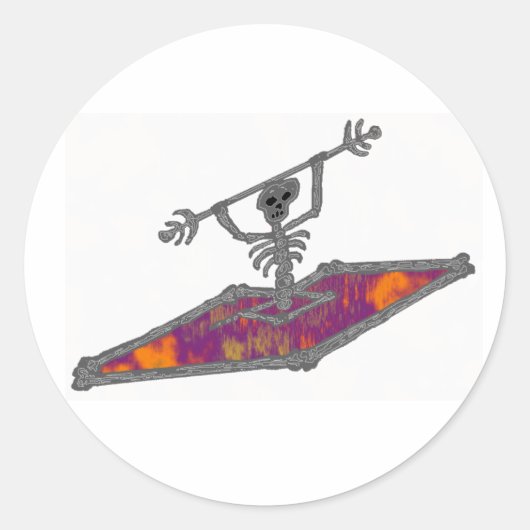 Sticker Rond Os Gravité Kayak (Devant)