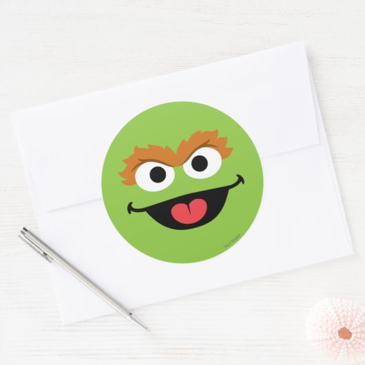 Sticker Rond Oscar Face Art (Enveloppe)
