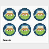 Sticker Rond Oscar le visage du Tétras (Feuille)