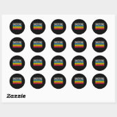 Sticker Rond Oser échouer Tee (Feuille)