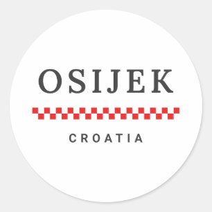 Sticker Rond Osijek Ville Croatie