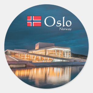 Sticker Rond Oslo Norvège Souvenir