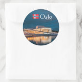Sticker Rond Oslo Norvège Souvenir (Sac)