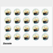 Sticker Rond Ostasien (Feuille)
