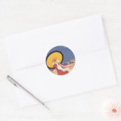 Sticker Rond Ostende - Belgique (Enveloppe)