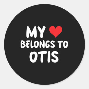 Sticker Rond Otis - Mon cœur appartient à Otis - Amour 