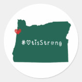 Sticker Rond Otis Strong Heart Green (Devant)